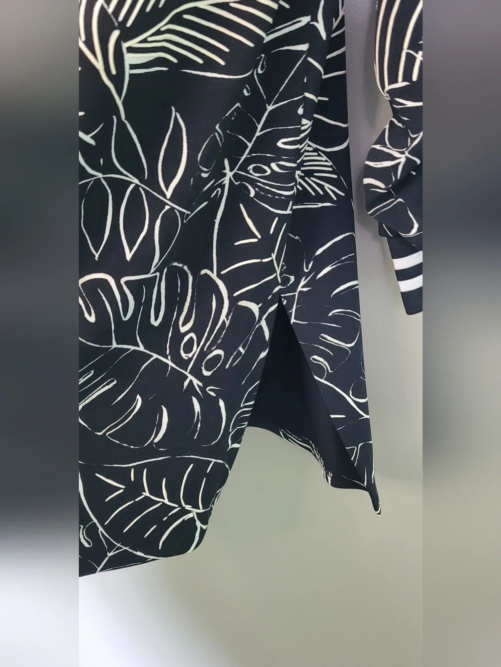 Joseph Ribkoff Open Blazer 14 Black And White Print Long Length Classic Elegant - Picture 3 of 6